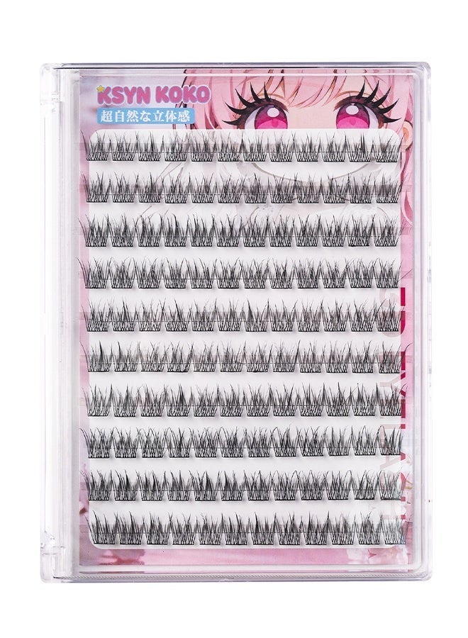 KSYN KO-KO Self Adhesive Eyelashes Reusable Clusters Lash 14-16mm, No Glue Needed Lash Segmented False Eyelashes - Image 1