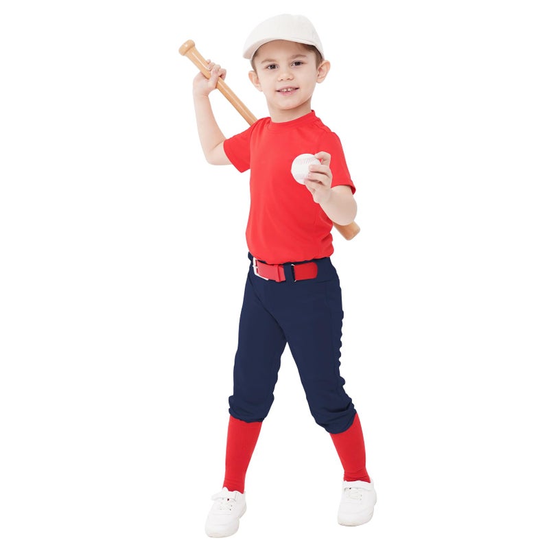 QBK Toddler Baseball Pants Youth Softball Pants Kids Tee Ball Pants for Boy Girl Navy 10-11Y - Image 1