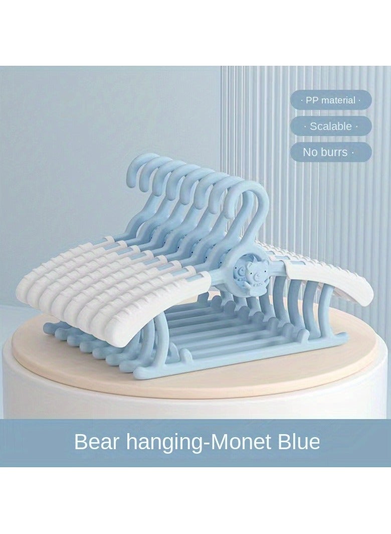 Arabest Baby Hangers Adjustable for Infants Toddlers 11" - 14" Children Coat Hangers Kids Child Nursery Closet Hangers Non-Slip Extendable Laundry Infant Hangers for Newborn to Teenagers Clothes 8pcs  - Image 3