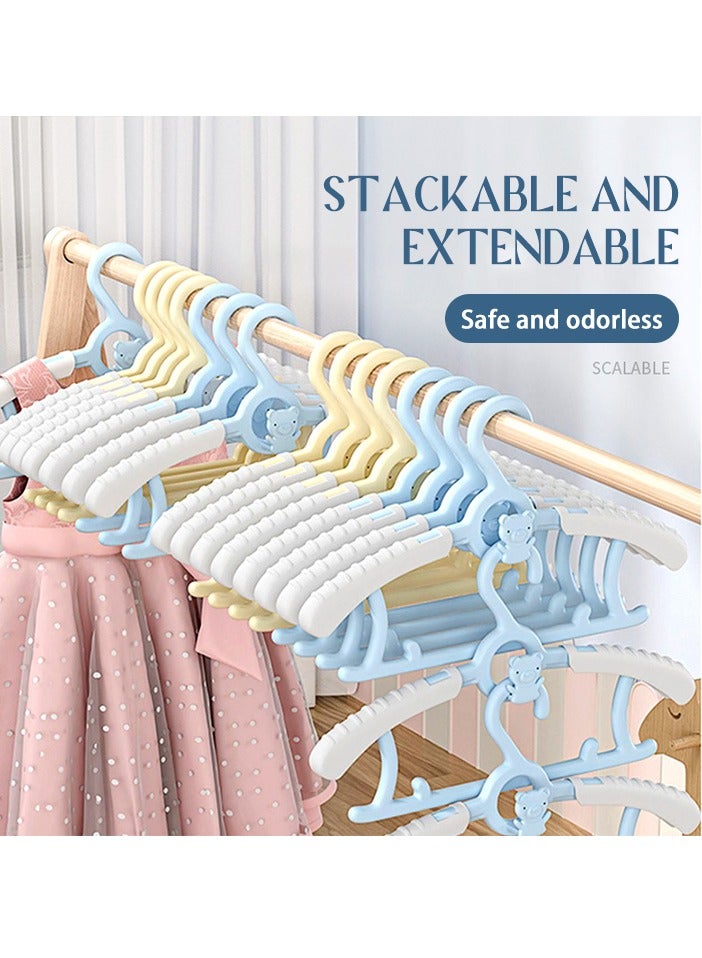 Arabest Baby Hangers Adjustable for Infants Toddlers 11" - 14" Children Coat Hangers Kids Child Nursery Closet Hangers Non-Slip Extendable Laundry Infant Hangers for Newborn to Teenagers Clothes 8pcs  - Image 2