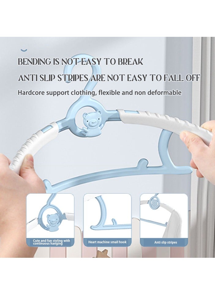 Arabest Baby Hangers Adjustable for Infants Toddlers 11" - 14" Children Coat Hangers Kids Child Nursery Closet Hangers Non-Slip Extendable Laundry Infant Hangers for Newborn to Teenagers Clothes 8pcs  - Image 4