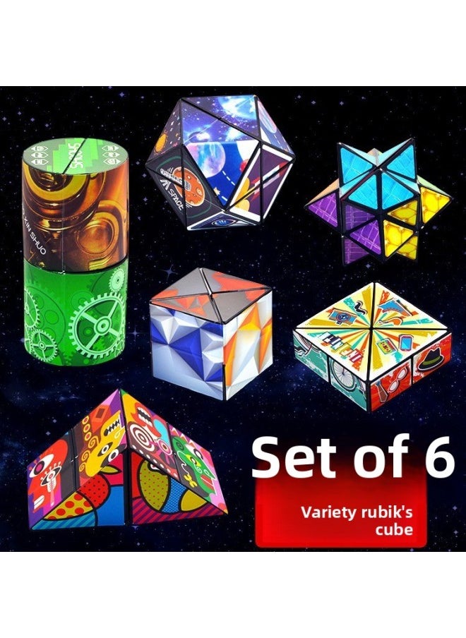 null - [Direct Supply] Variable Rubik's Cube Stereo Infinite Flip Deformation Folding Geometry 3d Magnetic Puzzle Thinking Training-Color:4 Magic Cubes Of Various Shapes [random Styles] Can Be Remarked (packaged In Independent Color Boxes) - Special-shaped Magic Cubes - Image 1
