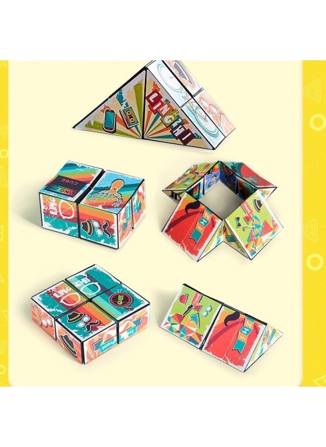 null - [Direct Supply] Variable Rubik's Cube Stereo Infinite Flip Deformation Folding Geometry 3d Magnetic Puzzle Thinking Training-Color:4 Magic Cubes Of Various Shapes [random Styles] Can Be Remarked (packaged In Independent Color Boxes) - Special-shaped Magic Cubes - Image 1