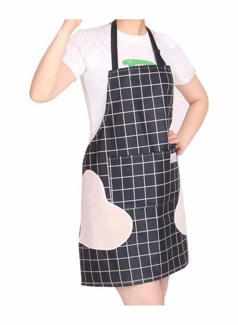 Excefore مئزر مطبخ للطهي، مآزر طهي مع 2 جيوب تصميم مسح اليد مقاوم للماء وزيوت لمئزر للنساء والرجال، حزام رقبة قابل للتعديل مئزر طهاة للمطبخ للطهي والخبز وتنظيف المنزل - Image 1