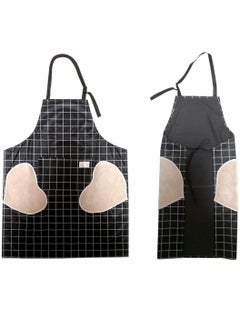Excefore Cooking Kitchen Apron, Bib Cooking Aprons with 2 Pockets Hand Wipe Design Waterproof Oil-Proof Apron for Women Men, Adjustable Neck Strap Store Chef Apron for Kitchen Cooking Baking Household Cleaning  - Image 5