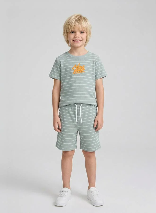Boys Striped T-Shirt and Shorts Set