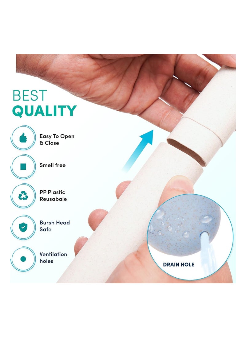 Generic - 4 PCS Travel Toothbrush case with Ventilation Holes – Portable breathable Plastic Toothbrush Holders - Ideal for Travel, Camping, Trips, School, Home - Image 1