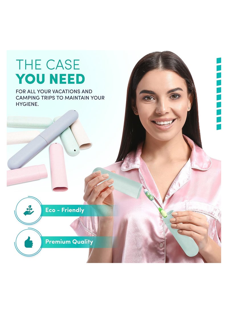 Generic - 4 PCS Travel Toothbrush case with Ventilation Holes – Portable breathable Plastic Toothbrush Holders - Ideal for Travel, Camping, Trips, School, Home - Image 1