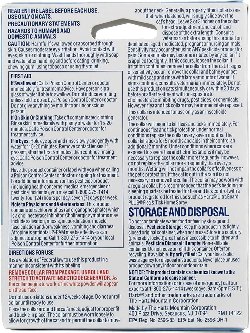Hartz UltraGuard Flea & Tick Cat and Kitten Collar, White 1 ea - Image 3