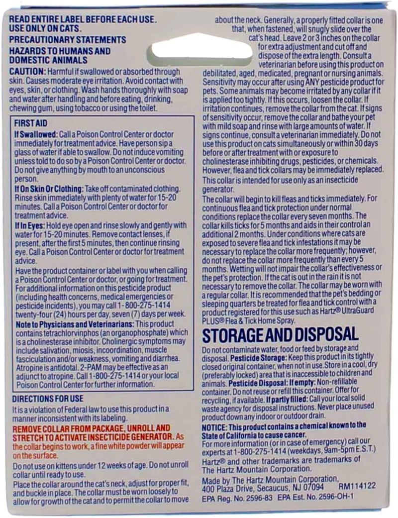 Hartz UltraGuard Flea & Tick Cat and Kitten Collar, White 1 ea - Image 4
