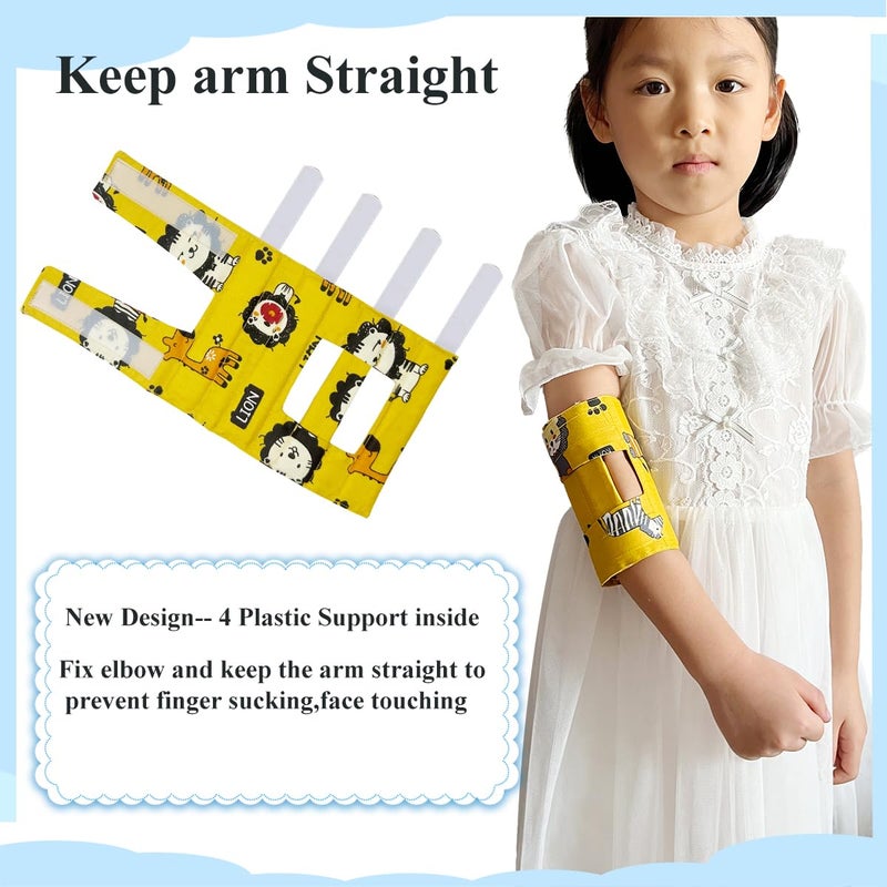 Heyshapeing Prevent Scratching Face  Thumb Sucking Habit  Pulling Iv Tubes Elbow Immobilizer Splint & Arm Restraint Wrap For Babies Kids-Prevent Hand-To-Face Habits (Small) - Image 3
