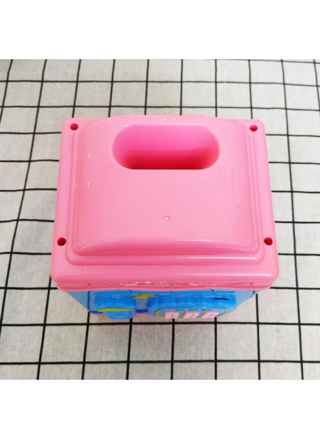 Generic Simulation Fingerprint House Roll Coin Piggy Bank Creative Big Children's Creative Electric Music Password Coin Piggy Bank-Color:White-Dimensions:13.3*11*20cm  - Image 5
