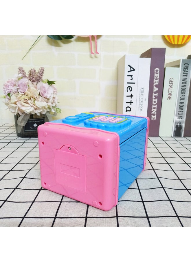 Generic Simulation Fingerprint House Roll Coin Piggy Bank Creative Big Children's Creative Electric Music Password Coin Piggy Bank-Color:White-Dimensions:13.3*11*20cm  - Image 4