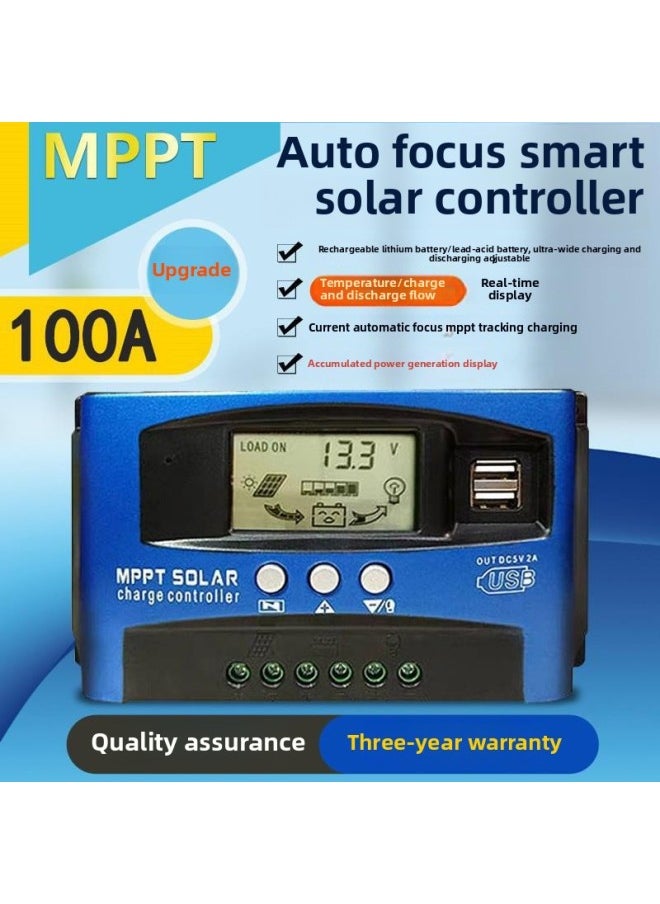 MPPT Solar Controller 30A100A Automatic Charging And Discharging Universal 12v24V36V48V60 Photovoltaic Generator-Color:Mppt12v-60v60a Mobile Phone App Bluetooth Wifi