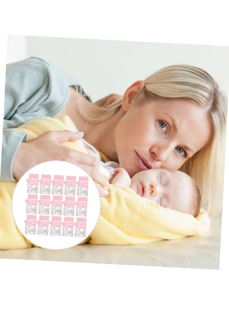 Y&D Portable Milk Powder Storage Bag, 30pcs Bag Baby Drink Bags Freezer Disposable Breast Pouch Pink Pp Dispenser - Image 2
