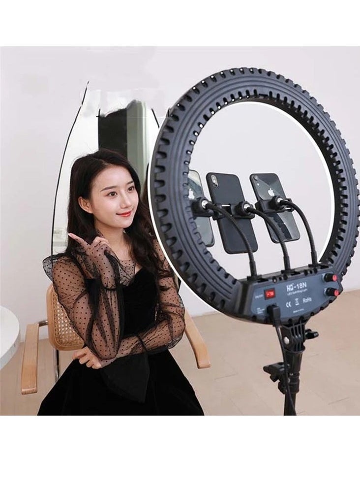 HQ - HQ-18N LED Ring Light For Vlogging Photography And Video Shooting With Remote Control Phone Clamp And  Tripod Mount - Image 1