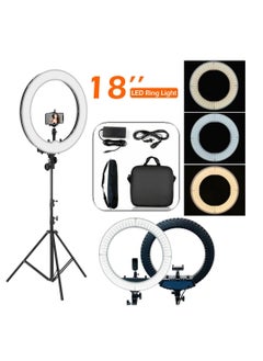 HQ HQ-18N LED Ring Light For Vlogging Photography And Video Shooting With Remote Control Phone Clamp And  Tripod Mount  - Image 3