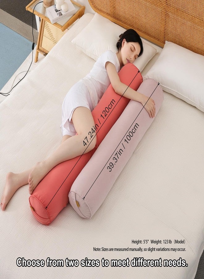 Ailuteie Body Pillow for Adults - Long Bolster Pillow for Bed, Round Cuddle Pillow, Full Support for Side Sleepers,39.37x 7.87 Inches,Purple - Image 3