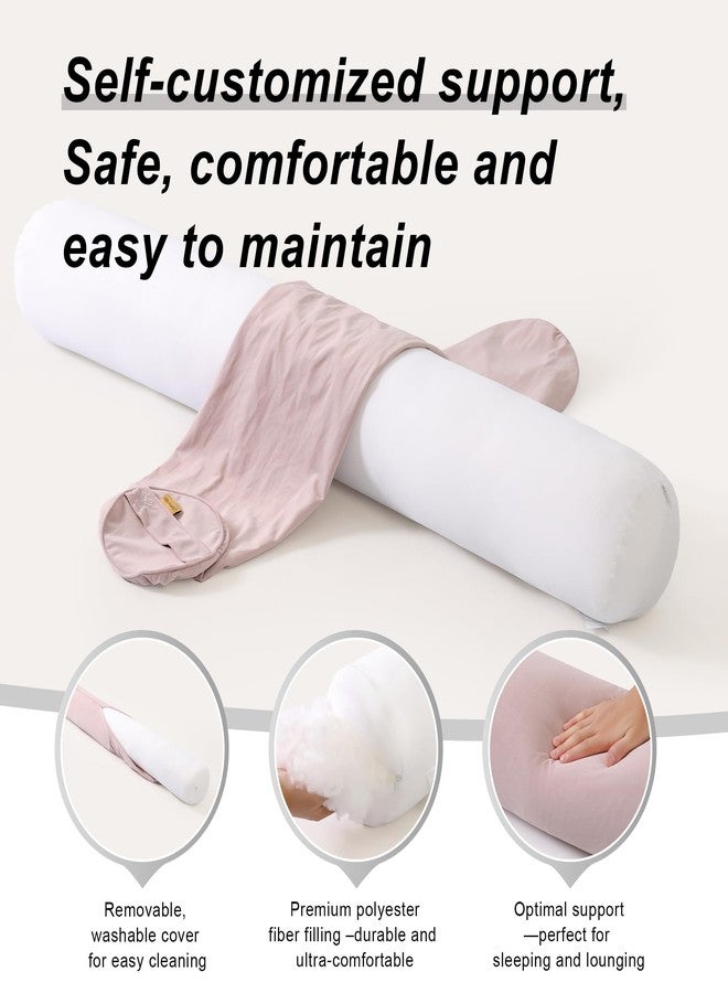 Ailuteie Body Pillow for Adults - Long Bolster Pillow for Bed, Round Cuddle Pillow, Full Support for Side Sleepers,39.37x 7.87 Inches,Purple - Image 4