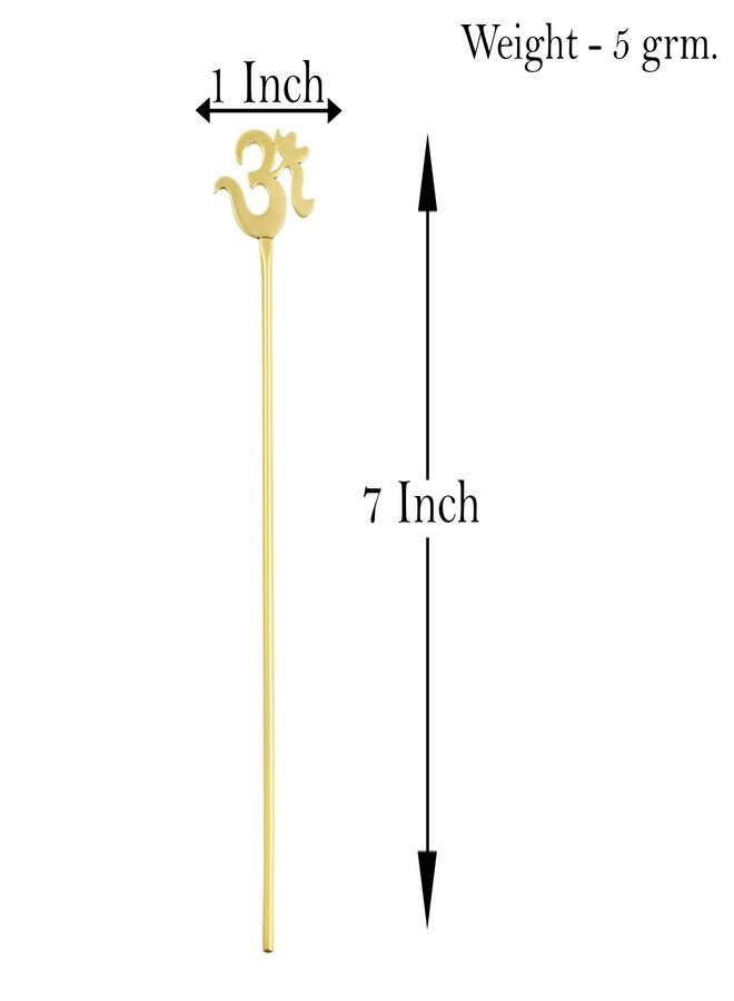 Memoir Brass Goldplated Combo of OM Puja Stick + Trishul Hindu Spiritual Puja Items (Pack of 2) (CMSC5203) - Image 3