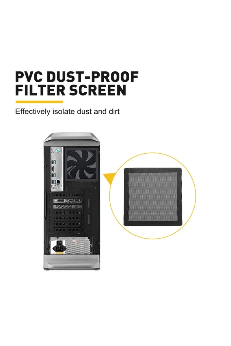 erorex 14x28cm 12*12CM/14*14CM PC Chassis Cooling Dust Filter Magnetic PVC Net Guard Fan Cover Dust Filter - Image 4