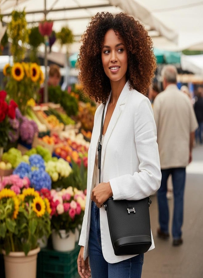 GLOSSY Crossbody Sling Bag for Women and Girls, PU Material, with Detachable Strap and Zip Compartment (Black) - Image 3