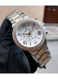 DANIEL KLEIN Silver Rose Steel Strap Women's Wristwatch Waterproof  - Image 1