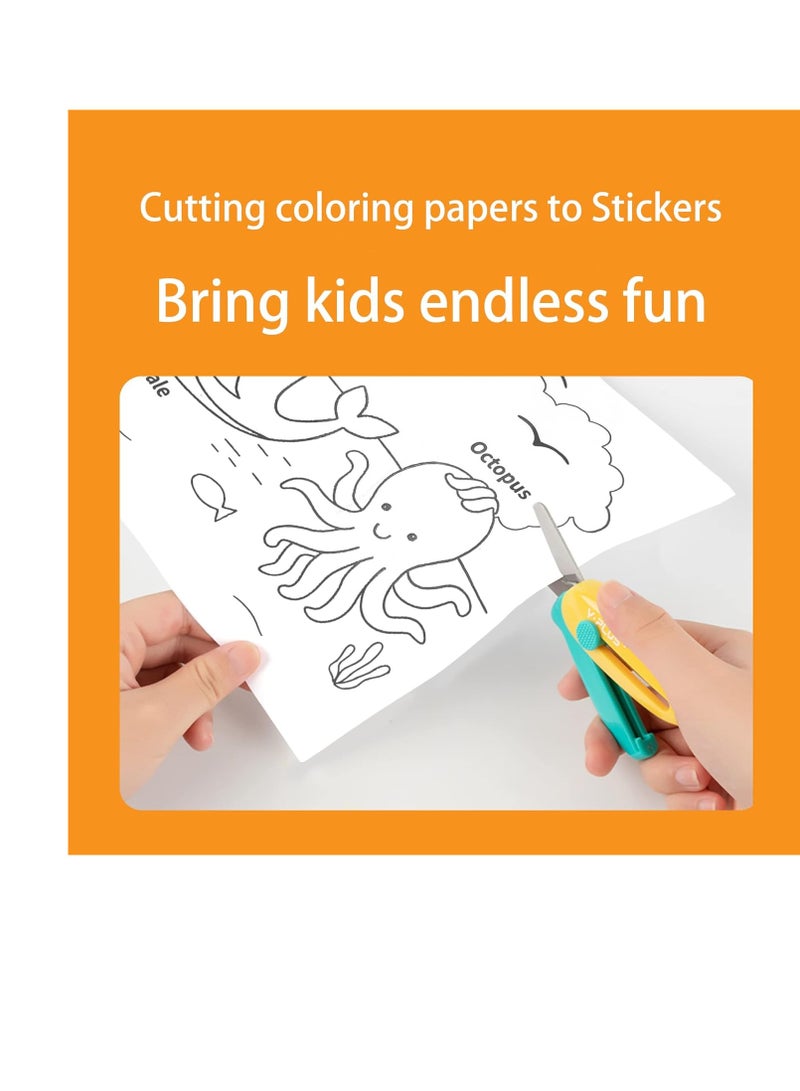 YPlus Coloring Paper Roll for Kids, Toddler Drawing Paper Roll, Squeaky Clean Sticky Wall Painting Stickers Set for Gift, 120 * 11.8 Inch - Image 2