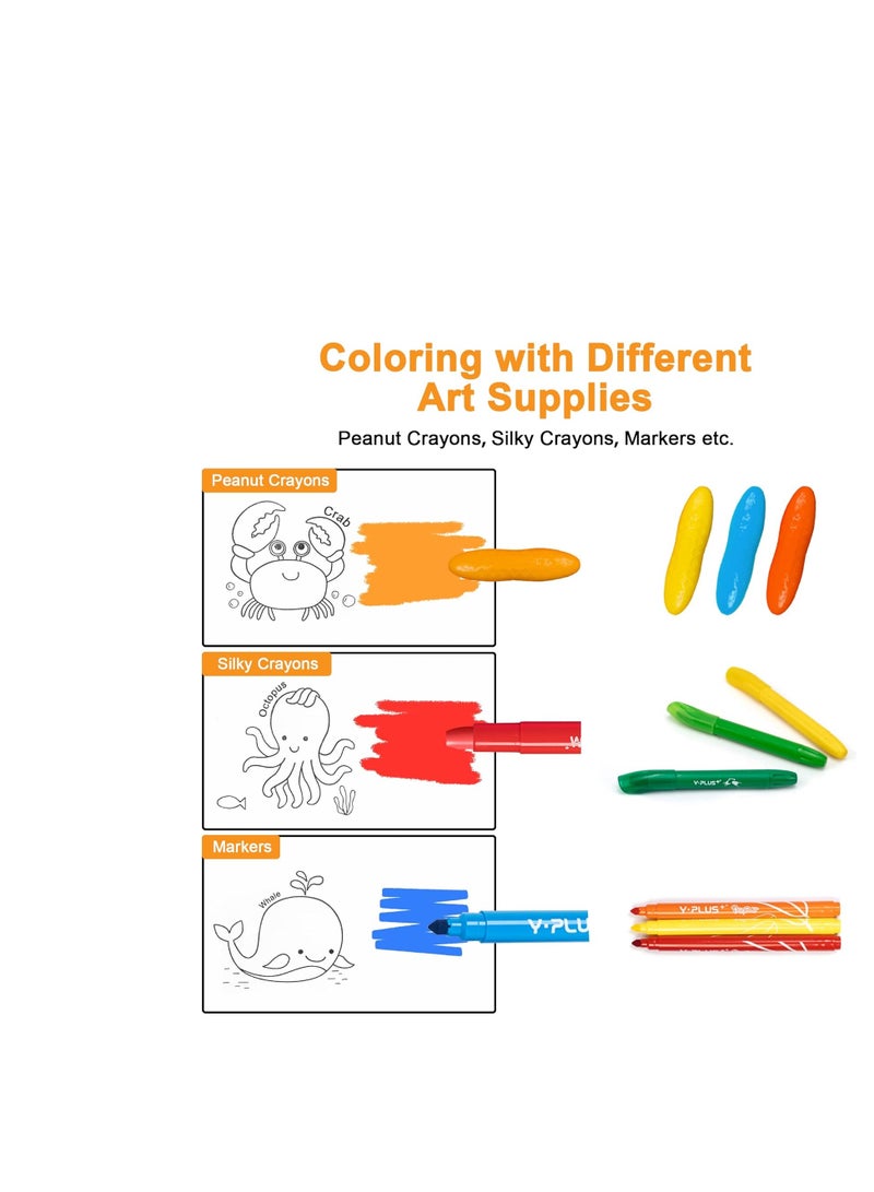 YPlus Coloring Paper Roll for Kids, Toddler Drawing Paper Roll, Squeaky Clean Sticky Wall Painting Stickers Set for Gift, 120 * 11.8 Inch - Image 4