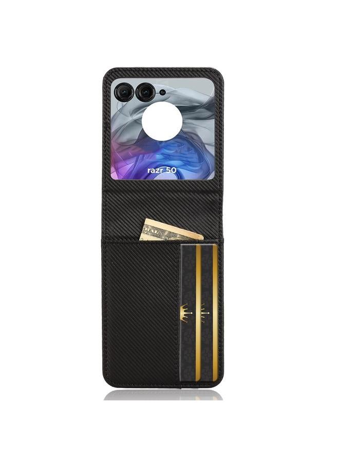 S-TOP Case For Motorola Moto Razr 50 Card Slot PU Leather PC Phone Case - Image 3