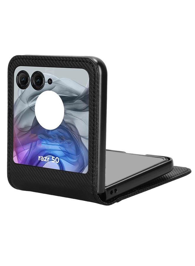 S-TOP Case For Motorola Moto Razr 50 Card Slot PU Leather PC Phone Case - Image 4