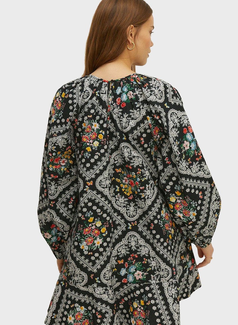 Oasis Paisley Floral Mini Dress - Image 2