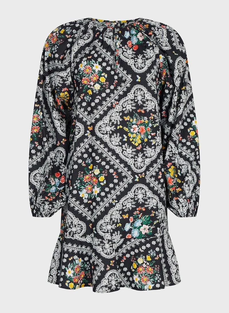 Oasis Paisley Floral Mini Dress