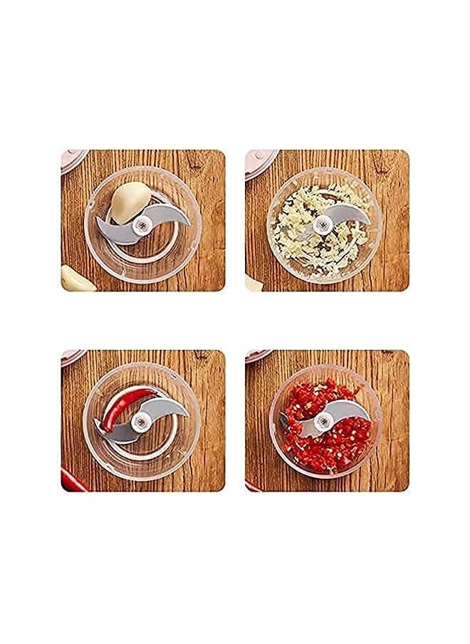 VIO Mini Garlic Chopper, Garlic Mincer, Crusher, Masher, Portable Rechargeable Chopper for Garlic, Fruits, Tomatoes, Onions, Vegetables, Meat, Pepper, Mini Food Processor, Baby Food Chopper  - Image 4