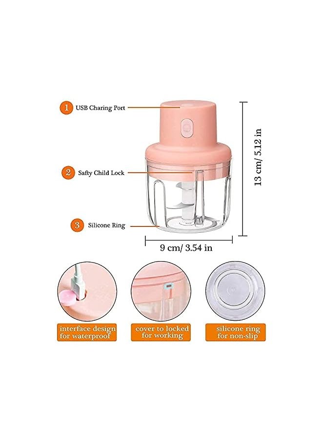 VIO Mini Garlic Chopper, Garlic Mincer, Crusher, Masher, Portable Rechargeable Chopper for Garlic, Fruits, Tomatoes, Onions, Vegetables, Meat, Pepper, Mini Food Processor, Baby Food Chopper  - Image 2