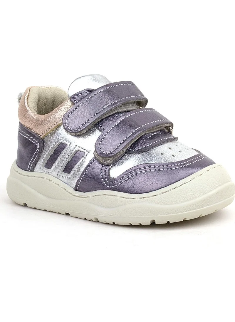 راكربلاس Schaggy Leather Platinum Silver Baby Sneakers