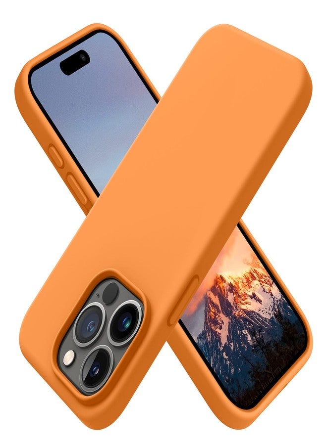 OTOFLY Compatible with iPhone 15 Pro Case, Silicone Shockproof Slim Thin Phone Case for iPhone 15 Pro(6.1 inch), (Orange) - Image 1