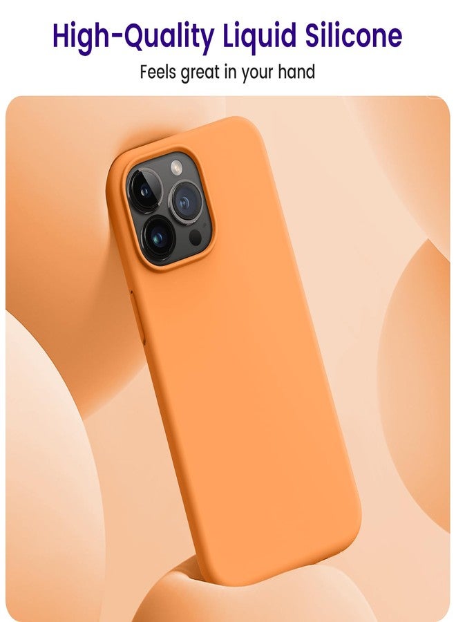 OTOFLY Compatible with iPhone 15 Pro Case, Silicone Shockproof Slim Thin Phone Case for iPhone 15 Pro(6.1 inch), (Orange) - Image 2