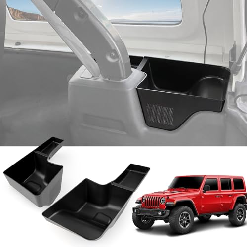 Utiiy Wheel Well Storage Bin Fit for 20182023 Jeep Wrangler JL JLU 4XE Rear Trunk Side Storage Box Cargo Organizer Cargo Tray for Wrangler JL 4dr Accessories1823 Trunk Organizer Not Gladiator - Image 1