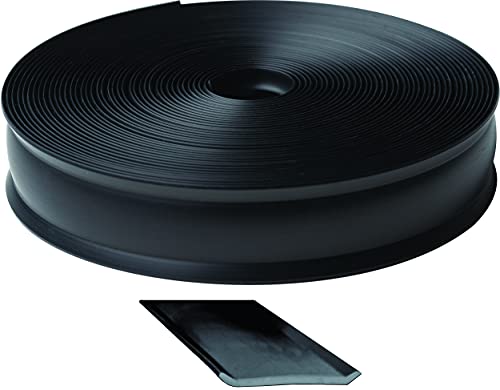 RV Designer 34 Inch Wide Vinyl Trim Insert for RVs Flexible Molding Exterior Use and Roof Edge Molding Ideal for Travel Trailers and Campers Heavy Duty 50 Foot Roll Black - Image 1