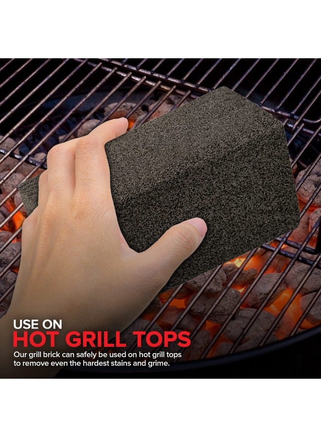 Stock Your Home Stock Your Home Grill Cleaning Brick (4 Pack) - Heavy Duty Grill Cleaning Brick - Pumice Stone Brick for Flat Tops and Griddles - Blackstone Griddle Cleaner - Non-Scratch Grill Cleaner  - Image 4