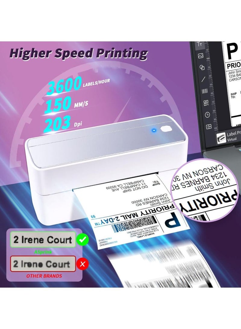 phomemo 241-BT Bluetooth Thermal Label Printer, Wireless Shipping Label Printer for Small Business, Label Printer for Shipping Packages, Compatible with iPhone, Android (Silver)  - Image 5