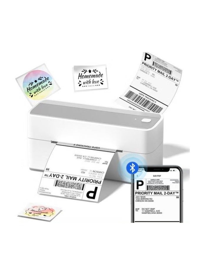 phomemo 241-BT Bluetooth Thermal Label Printer, Wireless Shipping Label Printer for Small Business, Label Printer for Shipping Packages, Compatible with iPhone, Android (Silver)  - Image 1