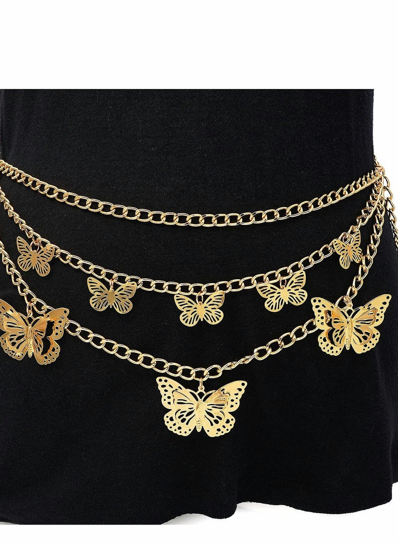 حزام معدني متعدد الطبقات قابل للتعديل للنساء - مثالي للفساتين والأزياء الكاجوال - Image 4