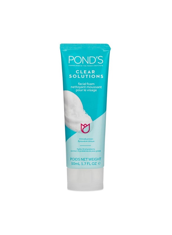 Pond's - Pond's Clear Solution, Foaming Face Wash, Removes Excess Oil, Face Cleanser, 6-Pack of 1.07 Fl Oz Each - Image 1
