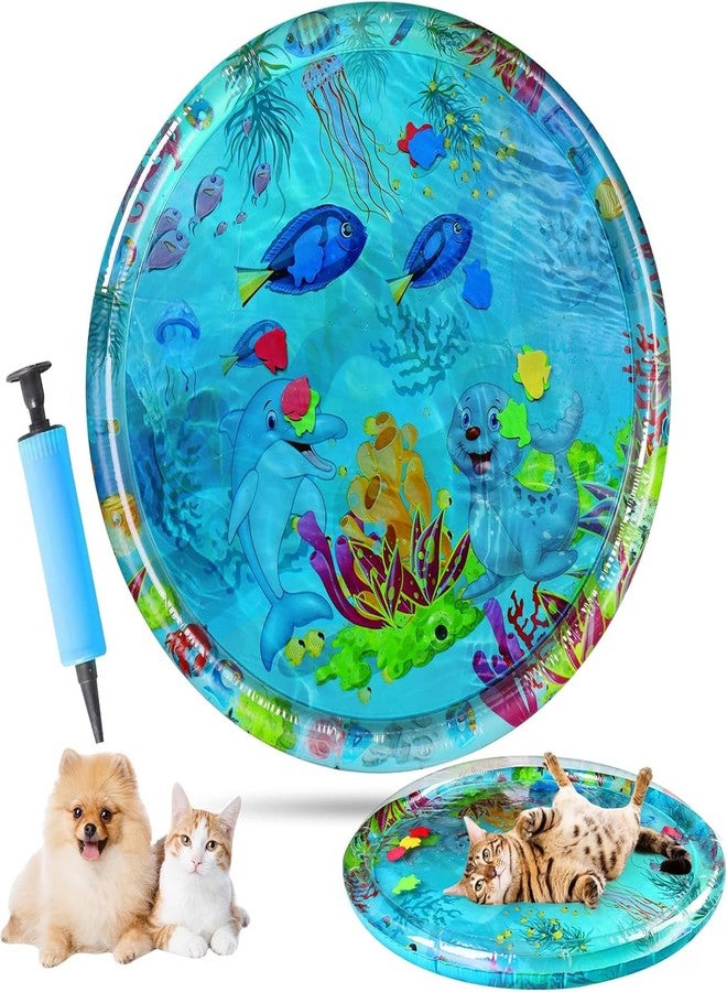 Aqua Cats Water Mat with Fish,Cat Dog Water Mat,Thickened Durable Non-Slip Playmat, Durable Easy Clean,Suitable for All Types of Pets(Clownfish) - Image 1