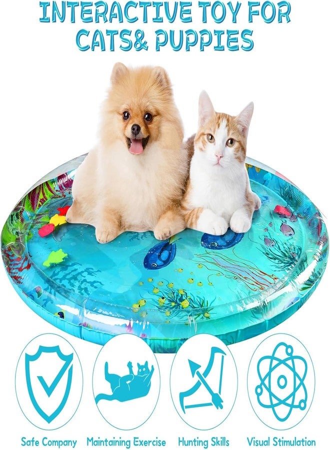 Aqua Cats Water Mat with Fish,Cat Dog Water Mat,Thickened Durable Non-Slip Playmat, Durable Easy Clean,Suitable for All Types of Pets(Clownfish) - Image 4