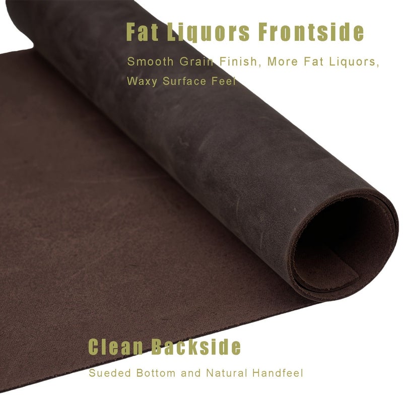 Genuine Full Grain Cowhide Leather Sheet 8x8 Inch Dark Ivory Craft Sewing - Image 5