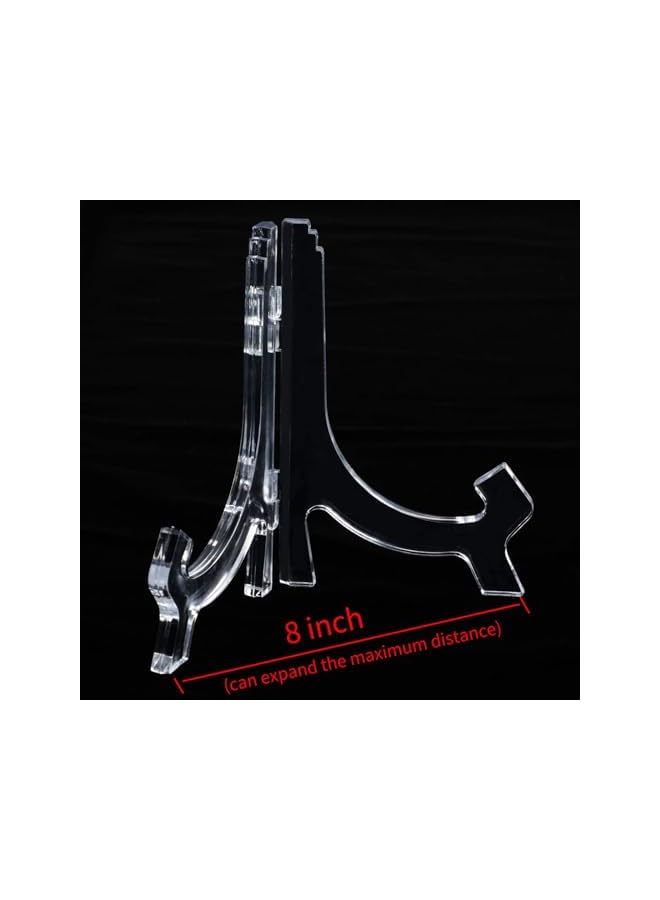 The Bros 6Pcs 7Inch Acrylic Easel Stand, Display Stand, Plate Stands for Display, Photo Holder Picture Frame Book Stand, Displays Decorative Plates, Artworks, Posters, Envelopes and Small Boards - Image 5