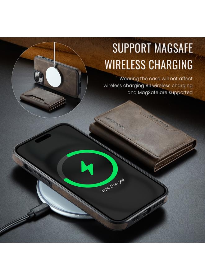 Dg Ming Case For iPhone 14 Plus MAGKING-K2 Series MagSafe RFID Card Bag Detachable Phone Case - Image 3